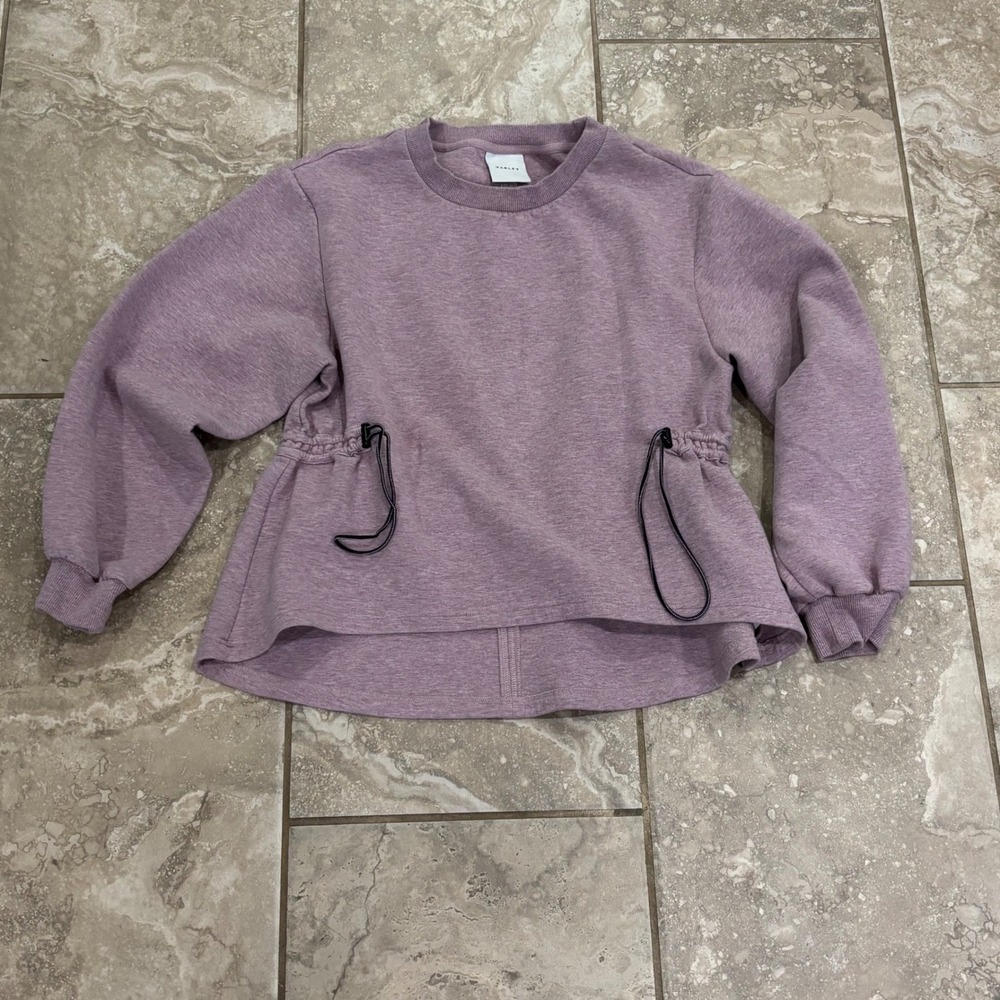 Varley Bella Sweat Mauve Purple Cinched Toggle Waist Sweatshirt XS VAR00652